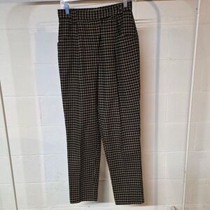 Vintage 90s United Colors Of Benetton Plaid High Waist‎ Trouser Women 8 Wool